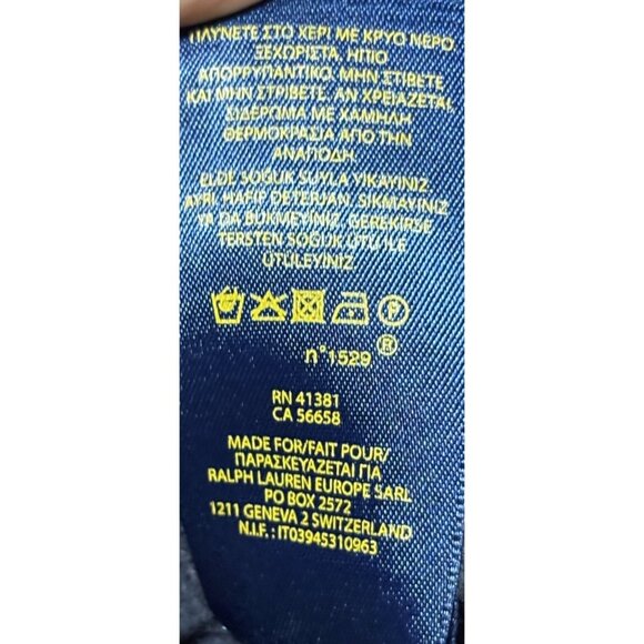 POLO RALPH LAUREN Boys Toddler Navy Blue V-neck Cotton Sweater Size M - Picture 5 of 8